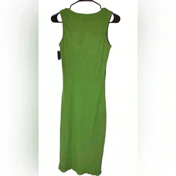 Sugarlips Lisbon Ribbed Knit Tank Midi Dress in Olive XS NEW - Picture 6 of 8